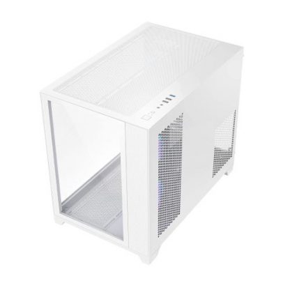 Vida Akira White ARGB Gaming Case w/ Glass Front & Side, Micro ATX, 3x ARGB Fans, 6-Port ARGB PWM Fan Hub - Image 3