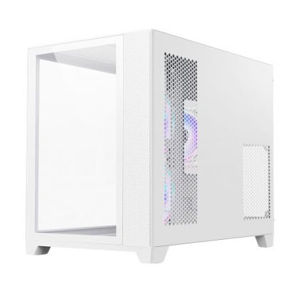 Vida Akira White ARGB Gaming Case w/ Glass Front & Side, Micro ATX, 3x ARGB Fans, 6-Port ARGB PWM Fan Hub - Image 4