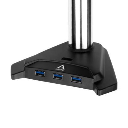 Arctic Z3 Pro (Gen3) Triple Monitor Arm with 4-Port USB 3.0 Hub, Up to 32" Monitors / 29" Ultrawide, 180° Swivel, 360° Rotation - Image 5