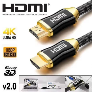 PRO Braided HDMI 2.0a 4k2K Ultra UHD TV Cable Metal Ends 5m