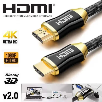 PRO Braided HDMI 2.0a 4k2K Ultra UHD TV Cable Metal Ends 5m