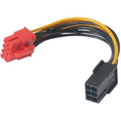 6pin to 6pin - Akasa PCIe 6-pin to PCIe 2.0 8-pin Adapter Cable, 10cm