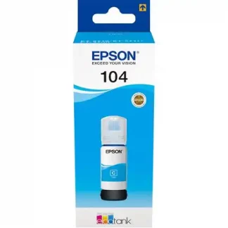 Epson EcoTank 104 Ink Refill Kit - Cyan - Inkjet - 7500 Pages - 70 mL - Standard Yield