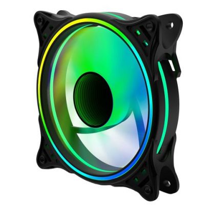 Vida Infinity01 12cm ARGB Dual Ring Case Fan, Hydraulic Bearing, Infinity Mirror Effect, 1200 RPM, Black - Image 6