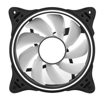 Vida Infinity01 12cm ARGB Dual Ring Case Fan, Hydraulic Bearing, Infinity Mirror Effect, 1200 RPM, Black - Image 2