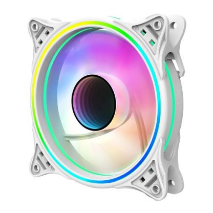 Vida Infinity01 12cm ARGB Dual Ring Case Fan, Hydraulic Bearing, Infinity Mirror Effect, 1200 RPM, White - Image 10