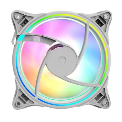 Vida Infinity01 12cm ARGB Dual Ring Case Fan, Hydraulic Bearing, Infinity Mirror Effect, 1200 RPM, White - Image 11