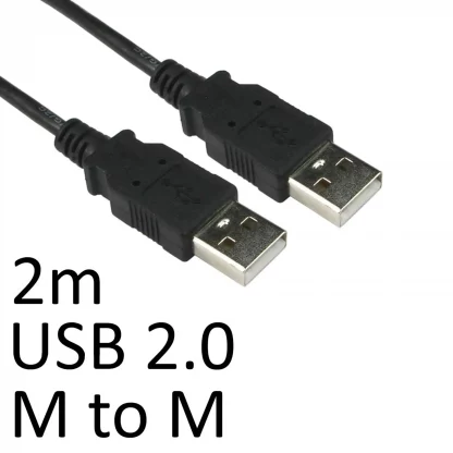 USB 2.0  A Plug to A Plug Cable Lead 2m