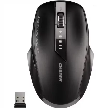 CHERRY MW 2310 2.0 Mouse - Radio Frequency - USB - Optical - 6 Button(s) - Black - 1 Pack - Wireless - 2.40 GHz - 2400 dpi - Scroll Wheel - Symmetrical