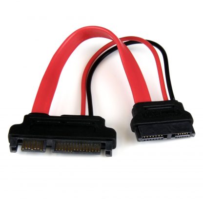 Slimline SATA to SATA Adapter with Power - F/M - 6 Inches