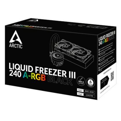 Arctic Liquid Freezer III A-RGB 240mm Liquid CPU Cooler, P12 PWM PST ARGB Fans & ARGB PWM Controlled Pump, Black