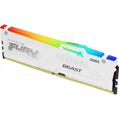 Kingston FURY Beast White RGB Kit, 32 GB (2 x 16GB), DDR5, 5600MHz, Unbuffered, 288-pin, DIMM, CL36, 1.25v - Image 3