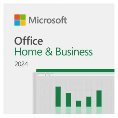 Microsoft Office 2024 Home and Business English Medialess Software Lifetime Subscription - Retail Boxed