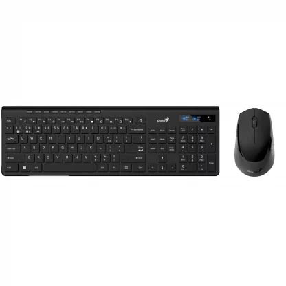 Genius SlimStar 8230 Blutooth 5.3 and 2.4GHz Wireless Keyboard and Mouse Set, 12 Multimedia Function Keys, Full Size UK Layout, Optical Sensor Mouse, 1200dpi, Connect up to 3 devices simultaneously - Image 3