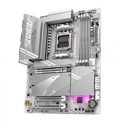 Gigabyte X870 AORUS ELITE WIFI7 ICE AMD AM5 Socket Motherboard, ATX, 4x DDR5 Slots, 4x M.2 Sockets, 3x USB-C Port, Fitted I/O Shield, 2.5GbE LAN, Wi-Fi 7, 2x HDMI Port / 2x USB-C (USB4) - Image 5