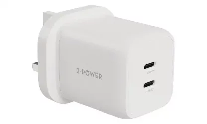 2-Power Wall Charger PD 65W GaN 2 x USB-C - 5V @ 3.0A (15W), 20V @ 3.25A (65W), 15V @ 3.0A (45W), 9V @ 3.0A (27W), 12V @ 3.0A (36W)
