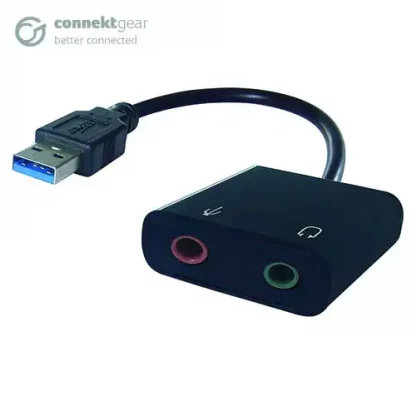 USB A to 2 x 3.5mm Stereo Jack Adapter A Male to 2 x 3.5mm Female