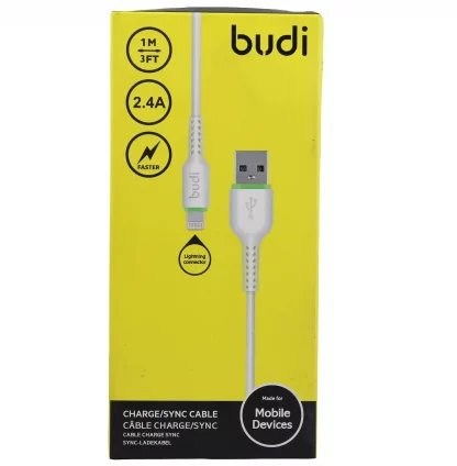 Budi Data / Power lead for iphone lightining 3m WHITE