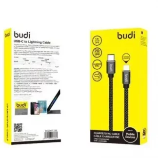 USB C to Lightning Cable Black Braided 2m