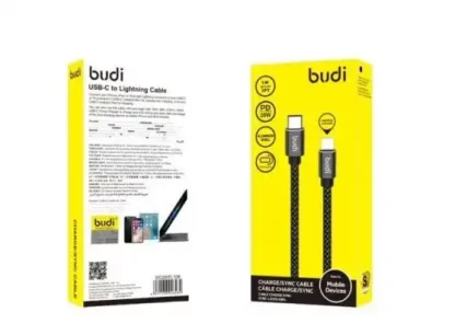 USB C to Lightning Cable Black Braided 2m