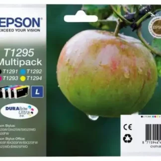 Epson DURABrite Ultra T1295 Ink Cartridge - Black, Cyan, Magenta, Yellow - Inkjet - 4 / Pack