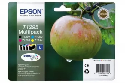 Epson DURABrite Ultra T1295 Ink Cartridge - Black, Cyan, Magenta, Yellow - Inkjet - 4 / Pack