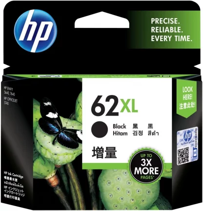 HP 62XL Black For Envy 5640, 5644, 5646, 5660, 7640, Officejet 5740, 5742, 8040 with Neat