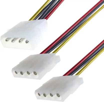 150mm Internal Molex Power Splitter Cable 5.25 male to 2 x 5.25 females