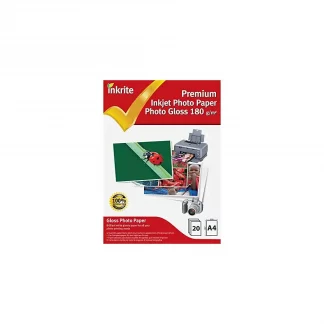 InkRite A4 Premium Gloss Paper  (20 Sheets) 180GSM
