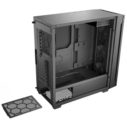 ANTEC P10C Case, Silent, Black, Mid Tower, 2 x USB 3.0 / 1 x USB 3.1 Gen 2 Type-C, Sound-Dampening Foam Panels, Air-Concentrating Front Filter with Widened Air Passage, Reversible Swing Front Panel Design, ATX, Micro ATX, Mini-ITX - Image 11