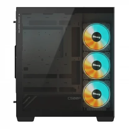 Gigabyte C500 Panoramic Stealth RGB Gaming PC Case, Tempered Glass, Optimized Airflow, ATX/Micro-ATX, Support for Liquid Cooling, Stealth Motherboard Compatible - Image 5