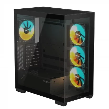 Gigabyte C500 Panoramic Stealth RGB Gaming PC Case, Tempered Glass, Optimized Airflow, ATX/Micro-ATX, Support for Liquid Cooling, Stealth Motherboard Compatible - Image 9