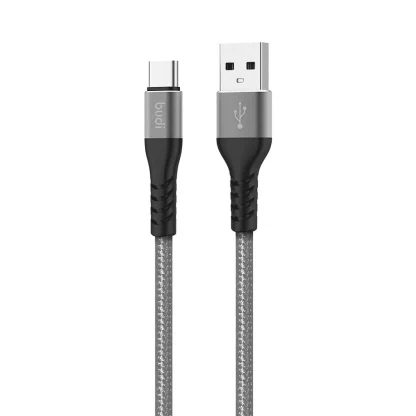 BUDI USB A TO TYPE C 2m BLACK Braided