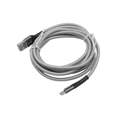 BUDI USB A TO TYPE C 2m BLACK Braided - Image 4