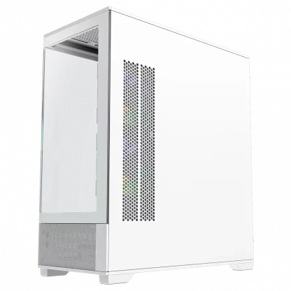 Vista White ATX Gaming Case with Tempered Glass Front and Side Panels with 3 x FN12A-C8I 120mm Infinity Fans Installed - Image 6