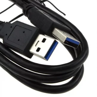 USB 3.0 SuperSpeed Type A Plug to A Plug Cable Lead 1m Black