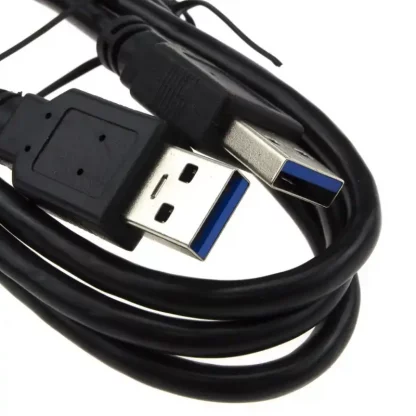 USB 3.0 SuperSpeed Type A Plug to A Plug Cable Lead 1m Black