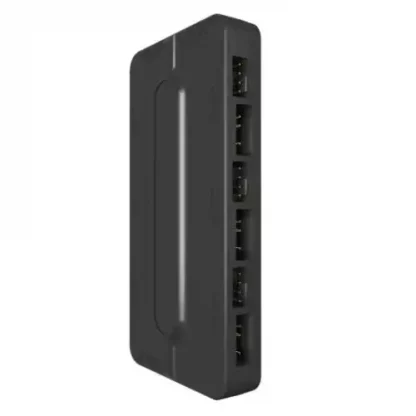 Vida Zephyr V2 Black ARGB Gaming Case w/ Glass Window, Micro ATX, 4x ARGB Fans, 6-Port PWM ARGB Fan Hub & Remote Control, Mesh Front - Image 8