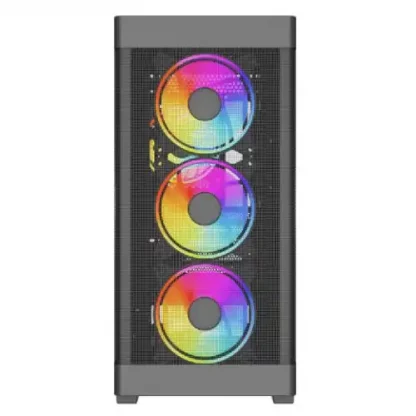 Vida Zephyr V2 Black ARGB Gaming Case w/ Glass Window, Micro ATX, 4x ARGB Fans, 6-Port PWM ARGB Fan Hub & Remote Control, Mesh Front - Image 11