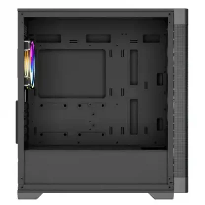 Vida Zephyr V2 Black ARGB Gaming Case w/ Glass Window, Micro ATX, 4x ARGB Fans, 6-Port PWM ARGB Fan Hub & Remote Control, Mesh Front - Image 3