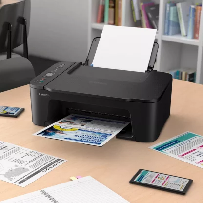 Canon PIXMA TS3750i Multifunction printer colour ink-jet
Versatile all-in-one functionality for printing, copying, and scanning
Support for various mobile printing options including Apple AirPrint and PIXMA Cloud Link
High printing resolution of 4800 x 1200 DPI for detailed documents and photos
User-friendly 1.5-inch LCD display for easy navigation - Image 9