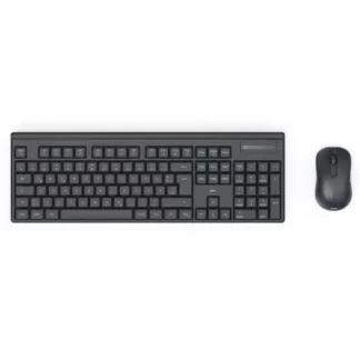 Hama WKM-100 Wireless Keyboard and Mouse Desktop Kit, Multimedia, Ambidextrous 1200 DPI Mouse, Black