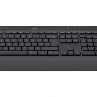 Logitech Signature MK650 Keyboard & Mouse - English (UK) - USB Plunger Wireless Bluetooth/RF Keyboard - 118 Key - Keyboard/Keypad Color: Graphite