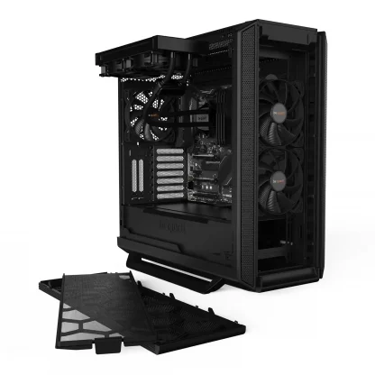 be quiet! Silent Base 802 Case, Black, Mid Tower, 2 x USB 3.2 Gen 1 Type-A / 1 x USB 3.2 Gen 2 Type-C, 10mm Front & Side Sound-Dampening Mats, 3 x Pure Wings 2 140mm Black PWM Fans Included, Interchangeable Top & Front Panels - Image 9