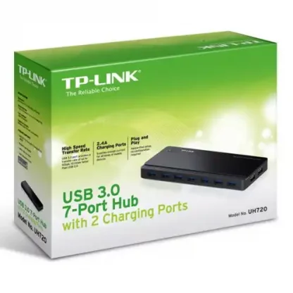 TP-LINK (UH720) External 7-Port USB 3.0 Hub, Hot Plugging, 2 x 5V/2.4A Charging Ports - Image 4