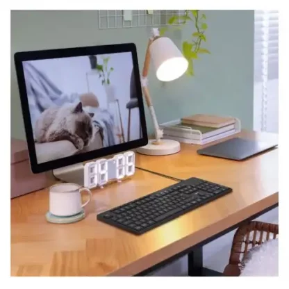 Hama CK-100 Wired USB Multimedia Keyboard, AI Assistant, Quiet Keys, Detachable Cable, Black - Image 2