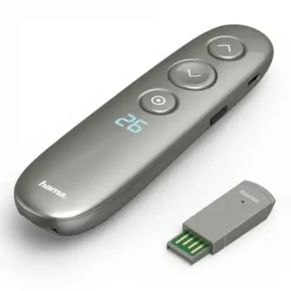 Hama Spot-Pointer Presenter, Digital Laser Pointer, Spot Illumination, Magnifier, Air Mouse, Timer, microSD, 20m Range - Image 2