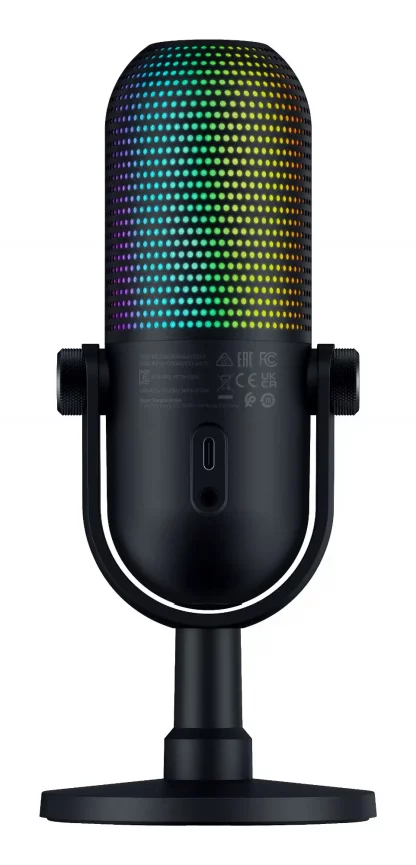 Razer Seiren V3 Chroma Quartz RGB Streaming Microphone - Black - Image 2