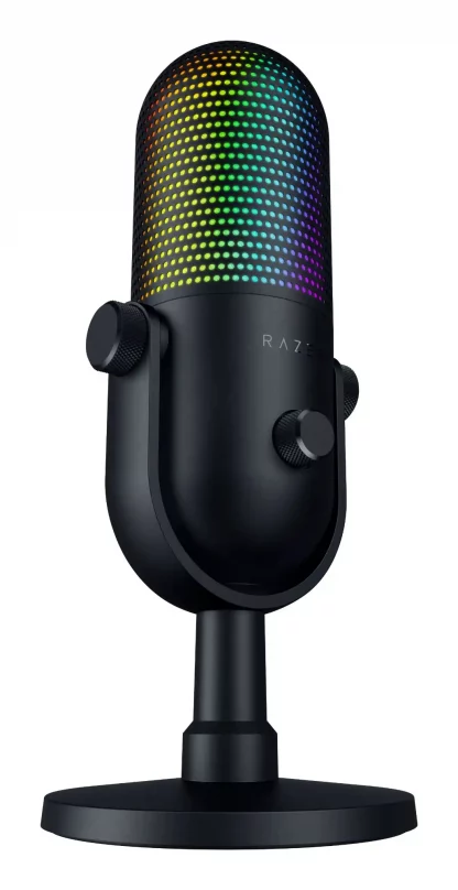 Razer Seiren V3 Chroma Quartz RGB Streaming Microphone - Black - Image 3