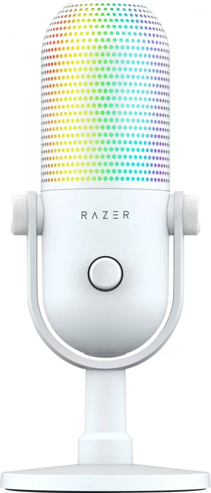 Razer Seiren V3 Chroma Quartz RGB Streaming Microphone - white